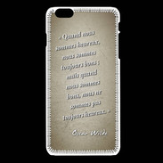 Coque iPhone 6 / 6S Bons heureux Sepia Citation Oscar Wilde