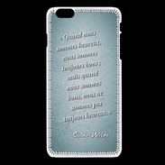 Coque iPhone 6 / 6S Bons heureux Turquoise Citation Oscar Wilde
