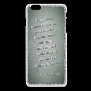 Coque iPhone 6 / 6S Bons heureux Vert Citation Oscar Wilde