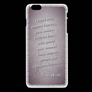 Coque iPhone 6 / 6S Bons heureux Violet Citation Oscar Wilde