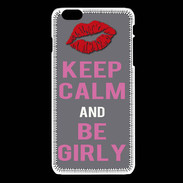 Coque iPhone 6 / 6S Keep Calm Girl Gris