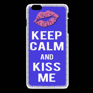 Coque iPhone 6 / 6S Keep Calm Kiss me Bleu