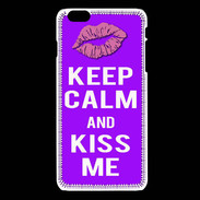 Coque iPhone 6 / 6S Keep Calm Kiss me Violet