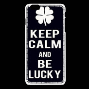 Coque iPhone 6 / 6S Keep Calm Be lucky Noir