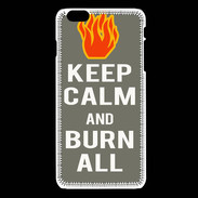 Coque iPhone 6 / 6S Keep Calm Burn Gris