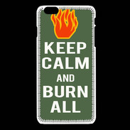 Coque iPhone 6 / 6S Keep Calm Burn Kaki
