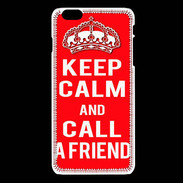Coque iPhone 6 / 6S Keep Calm Call friend Rouge