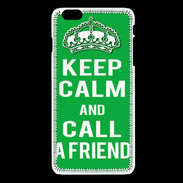 Coque iPhone 6 / 6S Keep Calm Call friend Vert