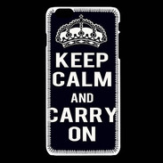 Coque iPhone 6 / 6S Keep Calm Carry on Noir
