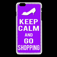 Coque iPhone 6 / 6S Keep Calm Go Shopping Violet