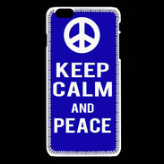 Coque iPhone 6 / 6S Keep Calm Peace Bleu