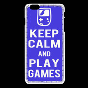 Coque iPhone 6 / 6S Keep Calm Play games Bleu