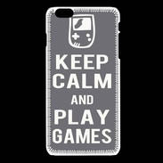 Coque iPhone 6 / 6S Keep Calm Play games Gris