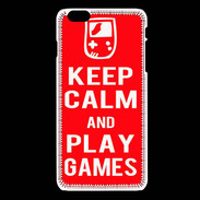Coque iPhone 6 / 6S Keep Calm Play games Rouge