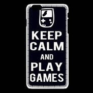 Coque iPhone 6 / 6S Keep Calm Play games Noir