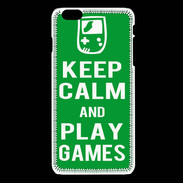 Coque iPhone 6 / 6S Keep Calm Play games Vert