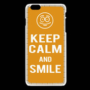 Coque iPhone 6 / 6S Keep Calm Smile Orange