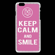 Coque iPhone 6 / 6S Keep Calm Smile Rose
