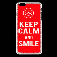 Coque iPhone 6 / 6S Keep Calm Smile Rouge