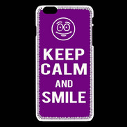 Coque iPhone 6 / 6S Keep Calm Smile Violet