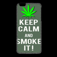 Coque iPhone 6 / 6S Keep Calm Smoke it Gris