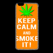 Coque iPhone 6 / 6S Keep Calm Smoke it Orange