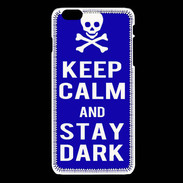 Coque iPhone 6 / 6S Keep Calm Stay dark Bleu