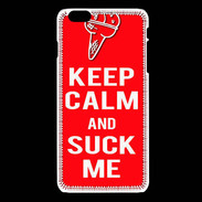 Coque iPhone 6 / 6S Keep Calm Suck me Rouge