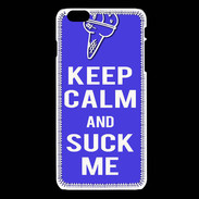 Coque iPhone 6 / 6S Keep Calm Suck me Bleu