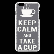 Coque iPhone 6 / 6S Keep Calm Take a cup Gris