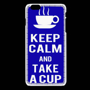 Coque iPhone 6 / 6S Keep Calm Take a cup Bleu