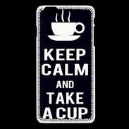 Coque iPhone 6 / 6S Keep Calm Take a cup Noir