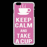 Coque iPhone 6 / 6S Keep Calm Take a cup Rose