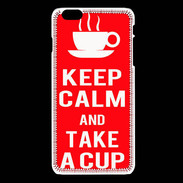 Coque iPhone 6 / 6S Keep Calm Take a cup Rouge