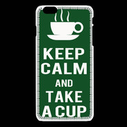 Coque iPhone 6 / 6S Keep Calm Take a cup Vert