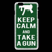 Coque iPhone 6 / 6S Keep Calm Take a gun Vert