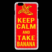 Coque iPhone 6 / 6S Keep Calm Take Banana Rouge