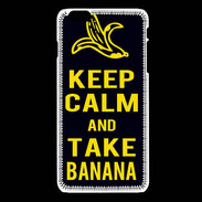 Coque iPhone 6 / 6S Keep Calm Take Banana Noir