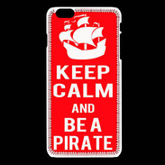 Coque iPhone 6 / 6S Keep Calm Be a Pirate Rouge
