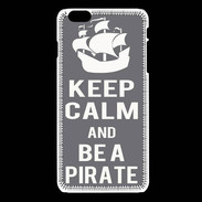 Coque iPhone 6 / 6S Keep Calm Be a Pirate Gris