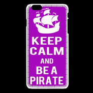 Coque iPhone 6 / 6S Keep Calm Be a Pirate Violet