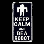 Coque iPhone 6 / 6S Keep Calm Be a Robot Noir
