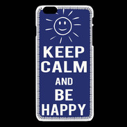 Coque iPhone 6 / 6S Keep Calm Be Happy Bleu