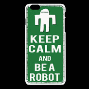 Coque iPhone 6 / 6S Keep Calm Be a Robot Vert
