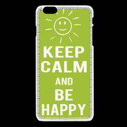Coque iPhone 6 / 6S Keep Calm Be Happy Vert pomme