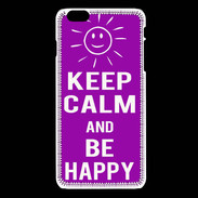 Coque iPhone 6 / 6S Keep Calm Be Happy Violet