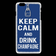 Coque iPhone 6 / 6S Keep Calm Drink Champagne Bleu