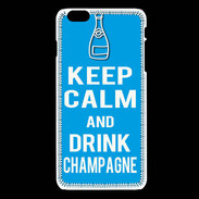 Coque iPhone 6 / 6S Keep Calm Drink champagne Cyan