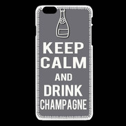 Coque iPhone 6 / 6S Keep Calm Drink champagne Gris