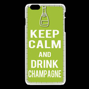 Coque iPhone 6 / 6S Keep Calm Drink champagne Vert pomme